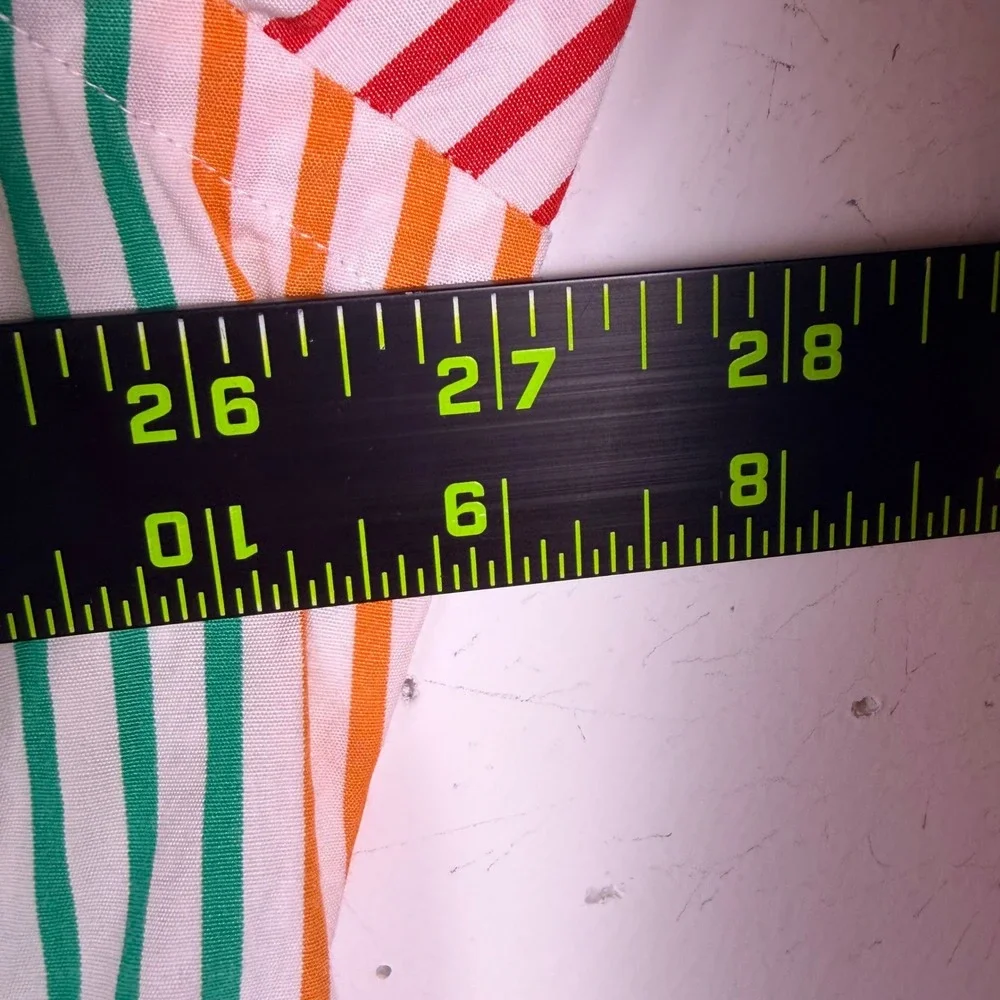 Vintage Ralph Lauren Button Down Mens L Multicolor Stripe Poplin Rainbow Blaire